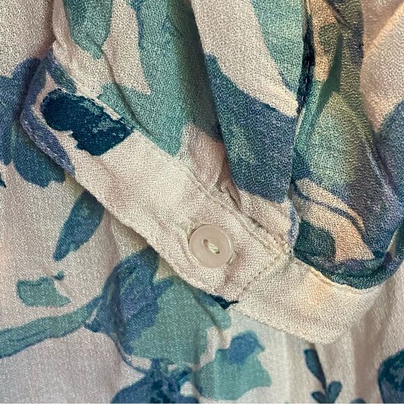 Lucky Brand Boho Split Neck Tunic Blouse Medium - Picture 6 of 8